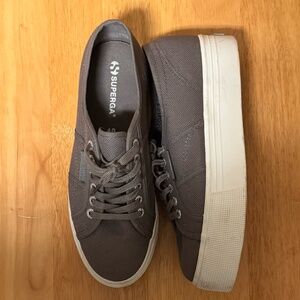 Gray Superga sneakers
